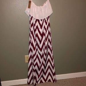 Strapless maxi w/belt